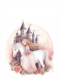 Takoy PANEL Wellsoft polár/fleece gyerek takaró varrásához 145x110 hercegnő a kastélyban