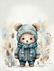 Takoy PANEL Wellsoft polár/fleece gyerek takaró varrásához 145x110 mesebeli maci