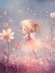 Takoy PANEL Wellsoft polár/fleece gyerek takaró varrásához 145x110 sétáló tündér