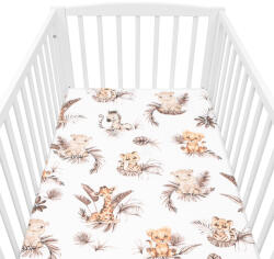 New Baby Pamut kiságyba való lepedő pamut New Baby Safari 120x60 cm