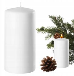 NNLED Gyertya, asztali, egyenes, paraffin, fehér, 14cm, 63 óra égési idő