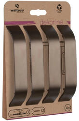 WALTECO Fiesta bútorfogantyú-készlet 128 mm-es tengelytávolság matt barna 4 db (WT-7752)