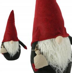 Luk Karácsonyi manó, 55cm, ajtódísz, szürke-piros (DPXXY20043ab/ red hat)