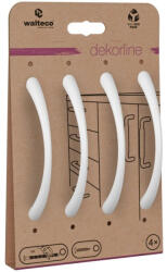 WALTECO Gitka bútorfogantyú-szett 96 mm-es tengelytávolság matt fehér 4 db (WT-7705)