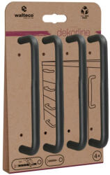 Walteco Gissi bútorfogantyú-készlet tengelytávolság 128 mm matt fekete 4 db (WT-7748)