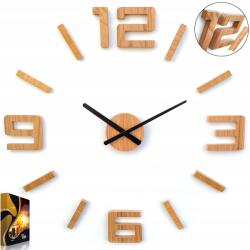 ModernClock Fa tölgyfa falióra, öntapadós, 75cm, nappaliba, Lótusz (ModernClock_lotos)