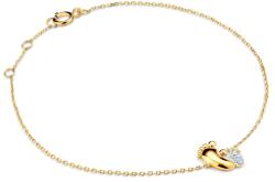 SAVICKI Brățară Celebrity amprente aur 585 cu diamant alb 0.01 ct 18 cm