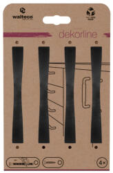 WALTECO Nevada bútorfogantyú-készlet 96 mm-es tengelytávolság matt fekete 4 db (WT-7745)