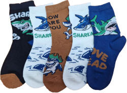 Aura Via Fiú zokni cápa mintás 5 pár/cs 32-35 47458