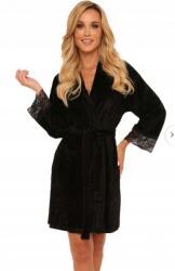De Lafense Női Köntös 457 Milagros Velúr Fekete Bambusz 2XL 44