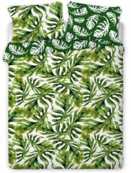 Faro zöld ágyneműhuzat, 160x200, 100% pamut, levelek (5907750557257)