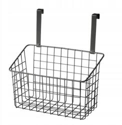 HowHomely Fém ajtóra akasztható kosár, fekete, 25, 5×14, 5×16, 5cm (HH-801759)