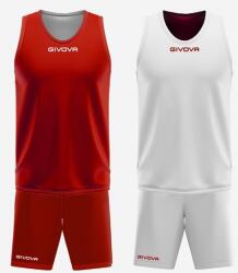 Givova KIT DOUBLE IN MESH kosárlabda szett piros-fehér XL