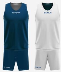 Givova KIT DOUBLE IN MESH kosárlabda szett kék-fehér 2XL