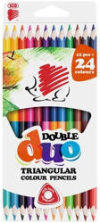 ICO Színes ceruza, ICO SÜNI Duo, 12db/24szín, háromszögletű (SZCISD1224H)