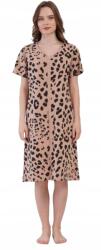 Vienetta Pamut Fürdőköpeny, leopárdmintás, Size 3XL, cipzáras (4080111661-szlafrok)