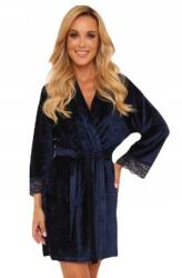 De Lafense Női Fürdőköpeny, Size M, bambusz, sötétkék, virágos csipke (32926804570204200)