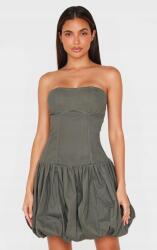 Prettylittlething Szürke, Testhez Simuló Ruha Ráncolással, Szabad Vállakkal Prettylittlething 36