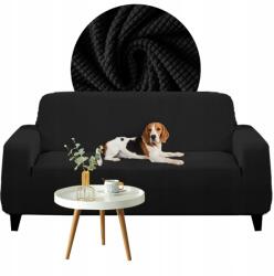 Meble Odnowa Kanapé Huzat, 2 személyes, Fekete Jacquard, 145-185cm, versailles kanapéra (5905080700367)