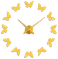  Ceas de perete 3D Argintiu / Auriu Butterfly DIY WZ2446 (WZ2446)