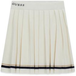 GUESS Стилна трикотажна пола за момиче в мръсно бял цвят с тъмно сини детайли Guess