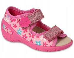 Befado rózsaszín textil gyermek szandál/benti cipő, 20-as méret (5905502164937)