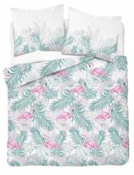 Detexpol Szatén pamut ágyneműhuzat, 100% pamut, rózsaszín flamingók, 200x220cm (2913A)