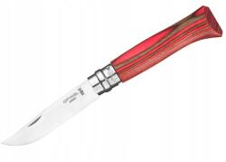 Opinel Összecsukható túrakés Opinel Inox Laminated Red Natural No. 08 (002390)