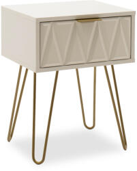 PAKKETO Noptiera Isla, Alb, 42x35x55 cm (066-000009)