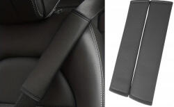 AUTOLIFE Műbőr biztonsági öv párna - fekete párban (05004)