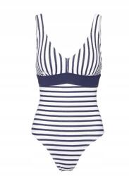 Esprit Női Egyrészes Uszodai Ruha, fehér-sötétkék, Size 42 (992EF1A315)