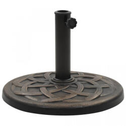 vidaXL Suport umbrelă de soare, bronz, 19 kg, polirășină, rotund (45202) - izocor