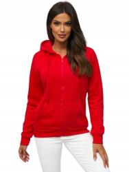 Shein Női Bordó Cipzáras Kapucnis Pulóver Casual Pamut M