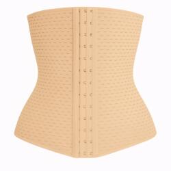Figninget Corset Modelator Figninget pentru Femei , Control Abdomen, Talie Antrenor, 4 Balena Metalice Flexibile, 6 Randuri de Inchidere, Culoare Bej , Marimea 2XL