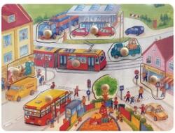  Puzzle din lemn cu 9 piese cu mașini (HJ98189)
