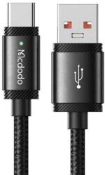 Mcdodo Cablu de date Mcdodo USB-A la Type-C SpeedCharge Series, Fast Charging, LED, 120W, 1.5m, Negru