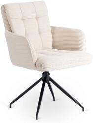 Klubfotel Akita forgó étkezőszék, krémszínű
