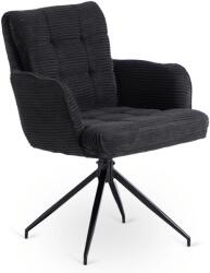 Klubfotel Akita forgó étkezőszék, fekete