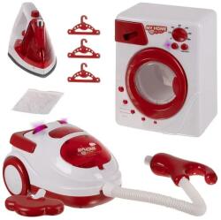 Kruzzel 3 az 1-ben háztartási gép szett - porszívó, mosógép, vasaló (22570)
