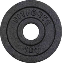 Fitforce ДИСК ЗА ЩАНГА 1 КГ ЧЕРЕН 30 ММ 1 kg