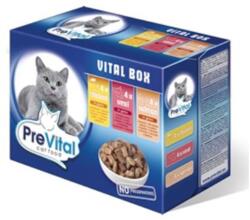 PreVital 12x100g Vitalbox Csirke-borjú-lazac Szó Szószos Alutasakos Macska