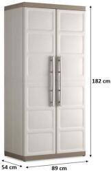 KIS EXCELLENCE XL HIGH Műanyag szekrény, 89 x 54 x 182 cm, bézs 241051 (241051)