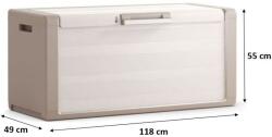 KIS GULLIVER CHEST 300L Műanyag kerti tároló, 118 x 49 x 55 cm, bézs 245111 (245111)