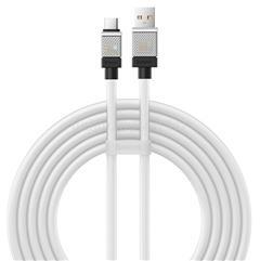 Baseus COOLPLAY adatkábel (USB - Type-C, 100W, gyorstöltő, 200cm, törésgátló) FEHÉR (CAKW000702) (CAKW000702)