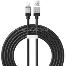 Baseus COOLPLAY adatkábel (USB - lightning, 2.4A, gyorstöltő, 200cm, törésgátló) FEKETE (CAKW000501) (CAKW000501)