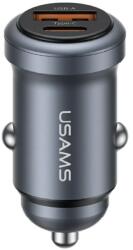 USAMS Autós töltő USAMS CC322 30W 1xUSB-A 1xUSB-C matt