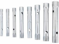 Extol csőkulcs készlet, 8 db csőkulcs, 2 hajtóvas, Méret: 6-22mm-ig, Anyaga: CrV, hatszög (8816370)