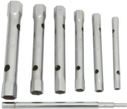 Extol csőkulcs készlet, 6 db csőkulcs, 1 hajtóvas, Méret: 6-17mm-ig, Anyaga: CrV, hatszög (6619)