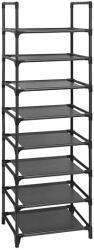 SONGMICS Raft metalic pentru pantofi SONGMICS, 8 niveluri, negru, spa (LSR24BK) Raft