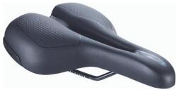 BBB Cycling nyereg BSD-112 SportPlus, unisex, szintetikus bevonat, anatómiai nyílással, emlékező szivacsos, 185mm széles, 265mm hosszú, fekete